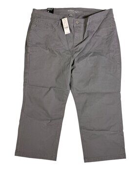 NWT New York & Co. SoHo Jeans Legging Crop, Gray, SZ 18